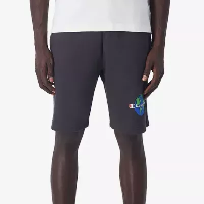 Bermuda homme CHAMPION gris foncé LONG BERMUDA avec logo imprimé et poches latérales