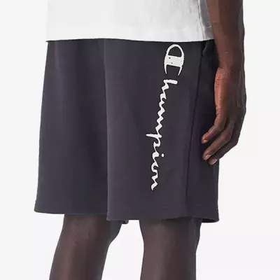 Bermuda homme CHAMPION gris foncé LONG BERMUDA avec logo imprimé et poches latérales