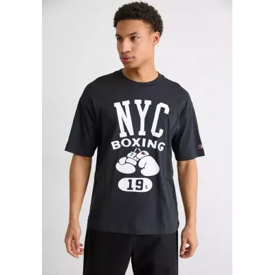 T-shirt homme CHAMPION CREWNECK noir 100% coton col rond coupe classique 219856-KK001