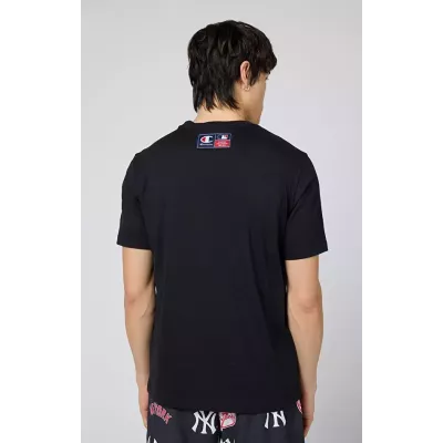 T-shirt homme CHAMPION MLB CREWNECK noir 100% coton col rond style casual
 219882-KK001