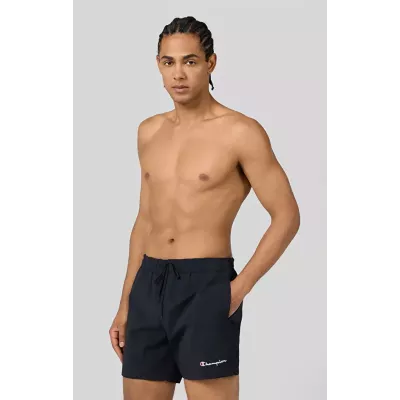 Short de bain homme CHAMPION noir BEACHSHORT avec cordon et poches latérales 219979-KK001