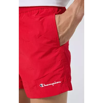 Short de bain homme CHAMPION rouge BEACHSHORT avec doublure maille et cordon 219979-RS032