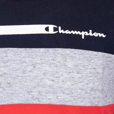 T-shirt homme CHAMPION Logo Small bleu marine 100% coton avec petit logo devant 306293-BS501