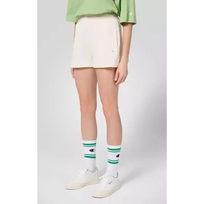 Short femme CHAMPION beige regular fit en coton mélangé style casual confortable E10012-YS137