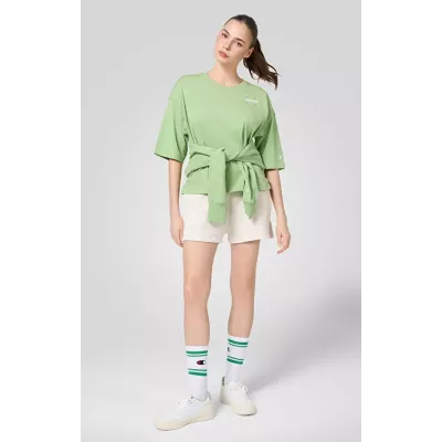 Short femme CHAMPION beige regular fit en coton mélangé style casual confortable E10012-YS137