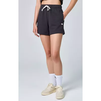 Bermuda femme CHAMPION noir en coton mélangé coupe confortable style casual E10009-ES503