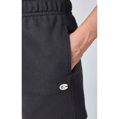 Bermuda femme CHAMPION noir en coton mélangé coupe confortable style casual E10009-ES503