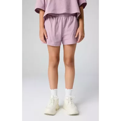 Short fille CHAMPION violet 100% coton coupe confortable 404973-PS162