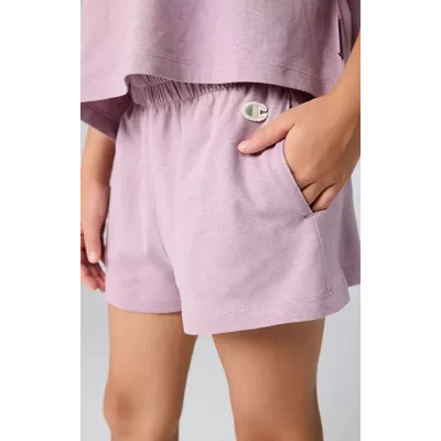 Short fille CHAMPION violet 100% coton coupe confortable 404973-PS162