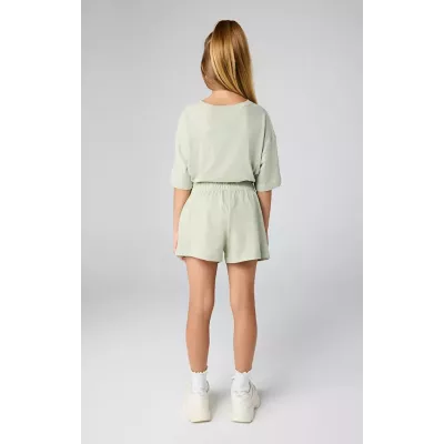 Short fille CHAMPION vert 100% coton coupe confortable style casual 404973-GS072