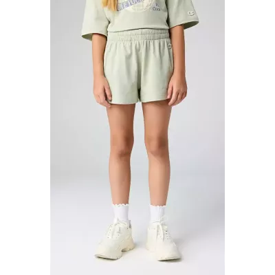 Short fille CHAMPION vert 100% coton coupe confortable style casual 404973-GS072