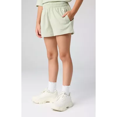 Short fille CHAMPION vert 100% coton coupe confortable style casual 404973-GS072