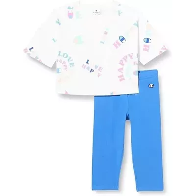 Ensemble fille CHAMPION blanc 100% coton tenue enfant confortable 404968-WL001