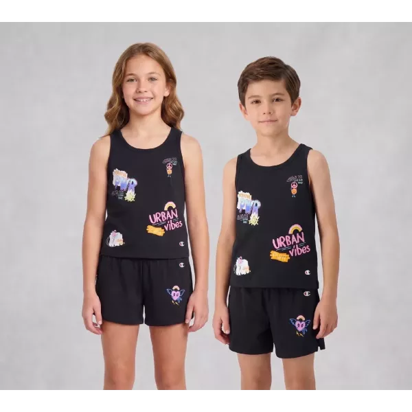 ENSEMBLE ENFANT UNISEXE NOIR DÉBARDEUR ET SHORT