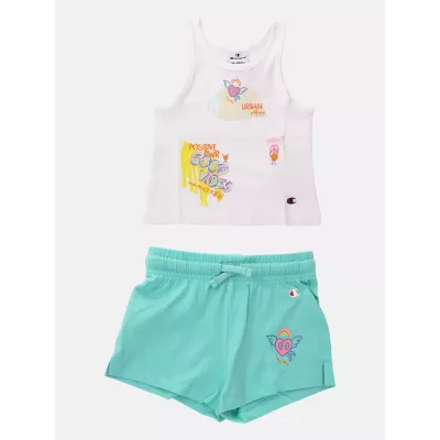 Ensemble enfant CHAMPION blanc 100% coton tenue enfant confortable  404931-WW001