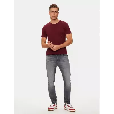 Jean homme Tommy Jeans SIMON DM0DM20407-1BZ noir en denim stretch coupe skinny ajustée moderne