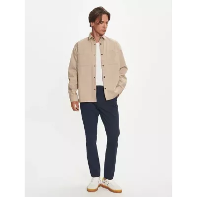 Pantalon chino homme Tommy Jeans AUSTIN DM0DM20445-C1G bleu marine en coton stretch avec poches et logo arrière