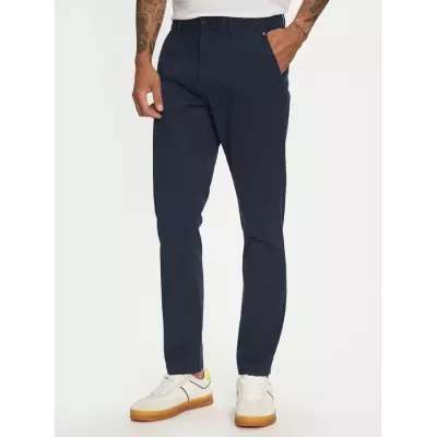 Pantalon chino homme Tommy Jeans AUSTIN DM0DM20445-C1G bleu marine en coton stretch avec poches et logo arrière