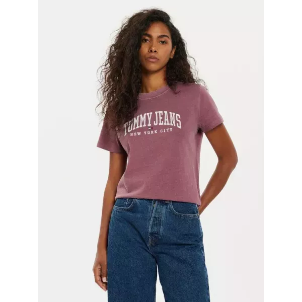 T-SHIRT FEMME VARSITY REGULAR FIT VIOLET