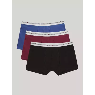 Pack de 3 boxers homme Tommy Hilfiger ESSENTIAL TRUNK UM0UM02761-0T7 multicolore avec ceinture logo élastique