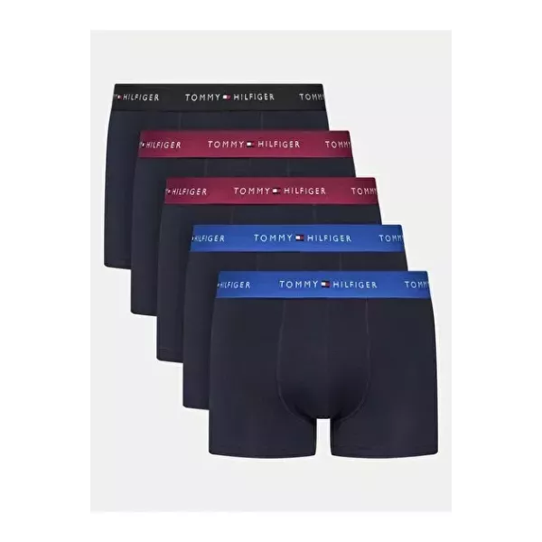 BOXERS HOMME CONTRAST LOGO WAISTBAND PACK 5 MULTICOLORE