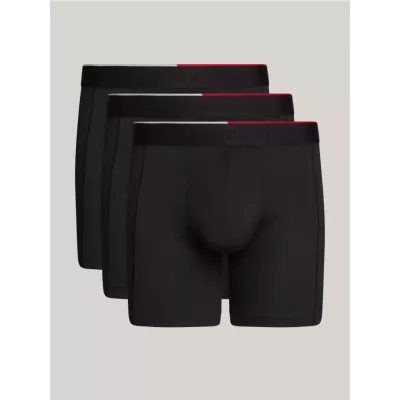 Pack de 3 boxers homme Tommy Hilfiger MICROFIBRE REPEAT LOGO UM0UM03391-0SI noirs avec ceinture logo élastique