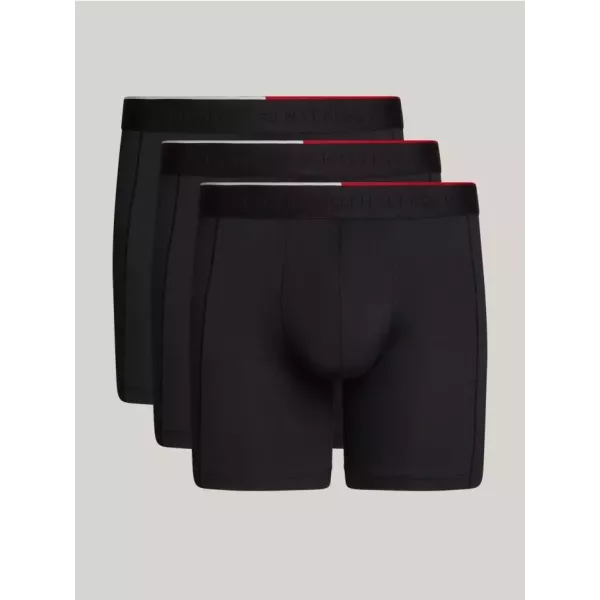 BOXERS HOMME MICROFIBRE REPEAT LOGO PACK 3 NOIRS