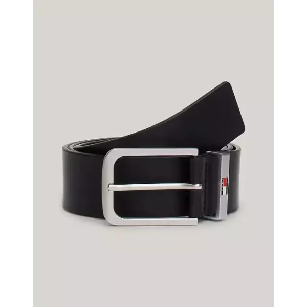 CEINTURE ELEVATED LEATHER EN CUIR BLEU MARINE