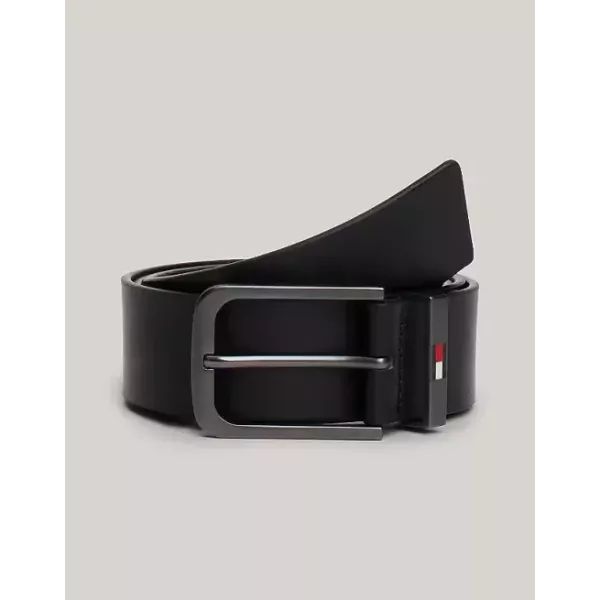 CEINTURE ELEVATED LEATHER EN CUIR NOIR