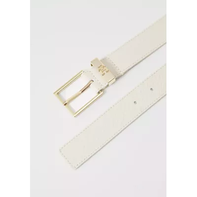 Ceinture Tommy Hilfiger TH SQUARE MONOGRAM 3 AW0AW16834-AA8 beige en cuir avec monogramme TH largeur 3 cm