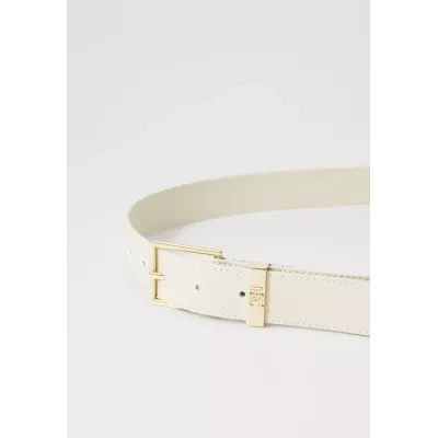 Ceinture Tommy Hilfiger TH SQUARE MONOGRAM 3 AW0AW16834-AA8 beige en cuir avec monogramme TH largeur 3 cm