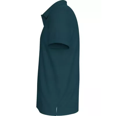 Polo homme Tommy Jeans SLIM PLACKET POLO DM0DM18312-CWG vert en coton piqué coupe slim avec écusson poitrine