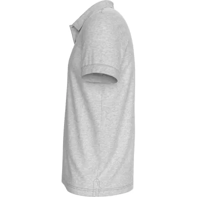 Polo homme Tommy Jeans SLIM PLACKET POLO DM0DM18312-P9V gris en coton piqué coupe slim avec écusson poitrine