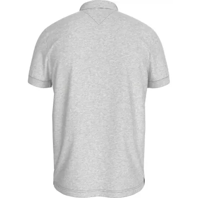 Polo homme Tommy Jeans SLIM PLACKET POLO DM0DM18312-P9V gris en coton piqué coupe slim avec écusson poitrine