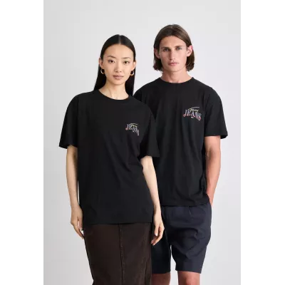 T-shirt homme Tommy Jeans DIAMOND FIT REGULAR DM0DM18520-BDS noir en coton 100 % coupe regular col rond