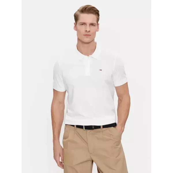 POLO HOMME SLIM PLACKET BLANC