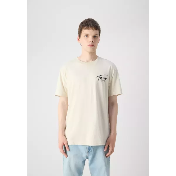 T-SHIRT HOMME REGULAR SIGNATURE PRINT BEIGE