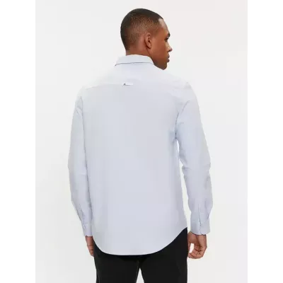Chemise homme Tommy Jeans ENTRY REGULAR OXFORD DM0DM19134-C3S bleue en coton avec col boutonné coupe classique