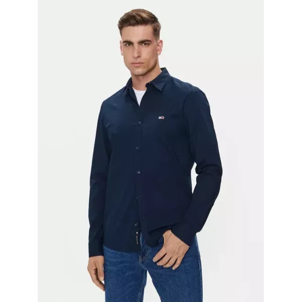 CHEMISE HOMME REGULAR ENTRY POPLIN BLEU MARINE