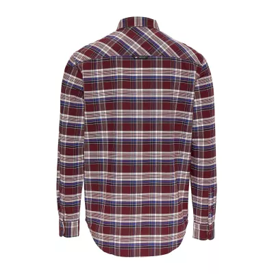Chemise homme Tommy Jeans REGULAR OXFORD CHECK DM0DM19648-VLP multicolore en coton à carreaux coupe regular manches longues