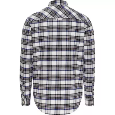 Chemise homme Tommy Jeans REGULAR OXFORD CHECK DM0DM19648-YBR multicolore en coton à carreaux coupe regular manches longues