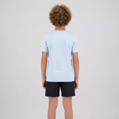 Ensemble enfant CHAMPION bleu avec t-shirt manches courtes et short assorti 306793-BS135