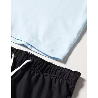 Ensemble enfant CHAMPION bleu avec t-shirt manches courtes et short assorti 306793-BS135