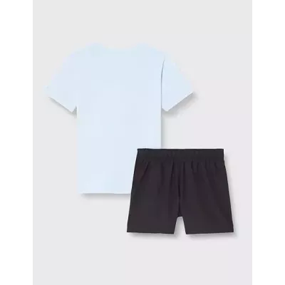 Ensemble enfant CHAMPION bleu avec t-shirt manches courtes et short assorti 306793-BS135