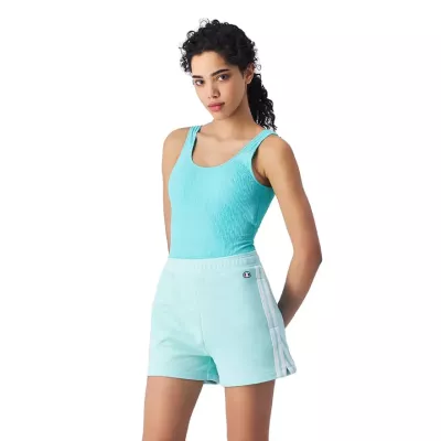 Maillot de bain femme Champion SWIMMING SUIT 117260-PS182 bleu ciel avec tissu extensible et logo brodé