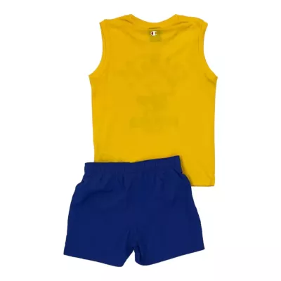 Ensemble garçon CHAMPION jaune avec débardeur short motif dinosaure bleu 306794-YS011