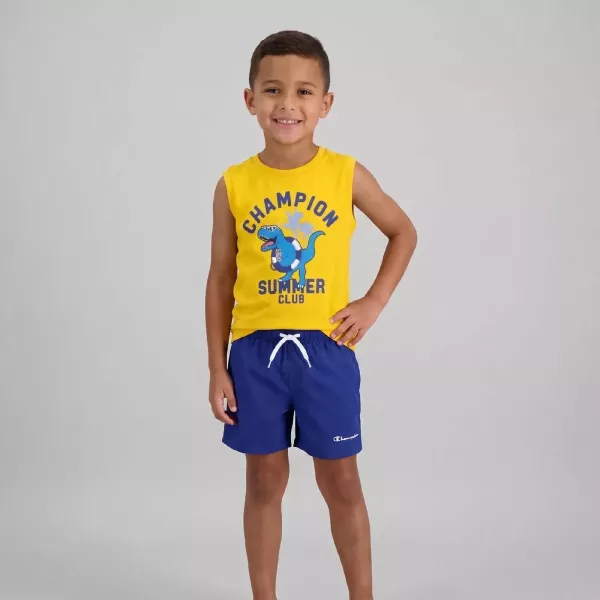 ENSEMBLE GARÇON DÉBARDEUR & SHORT JAUNE & BLEU