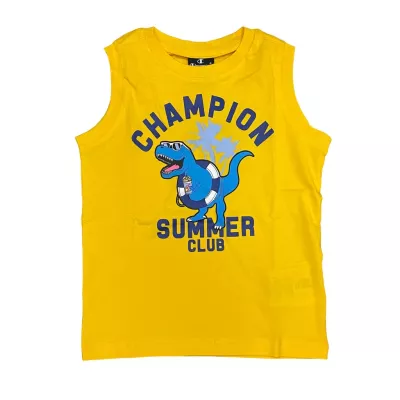 Ensemble garçon CHAMPION jaune avec débardeur short motif dinosaure bleu 306794-YS011