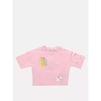 Ensemble fille CHAMPION rose avec t-shirt manches courtes et short assorti 404929-PS013