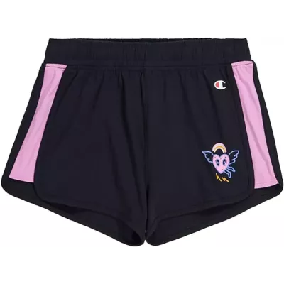 Short fille CHAMPION noir 100% coton coupe confortable style casual 404933-KK001